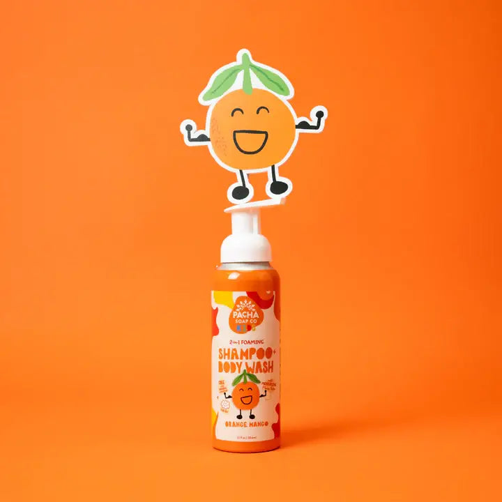 2-in-1 Foaming, Shampoo + Body Wash Orange Mango | 12 FL OZ