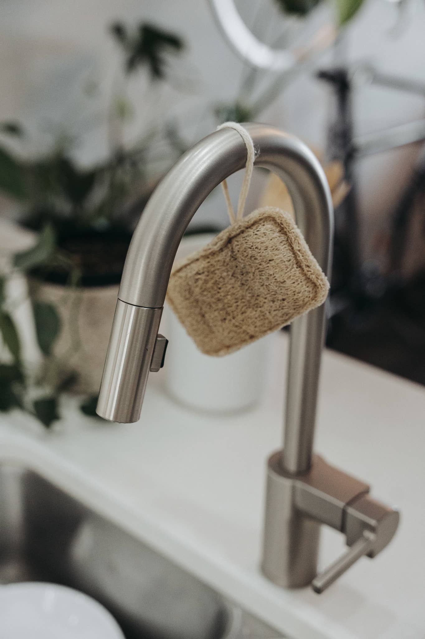 1 Natural Loofah Sponge | Doubled Layered | Plant-Based