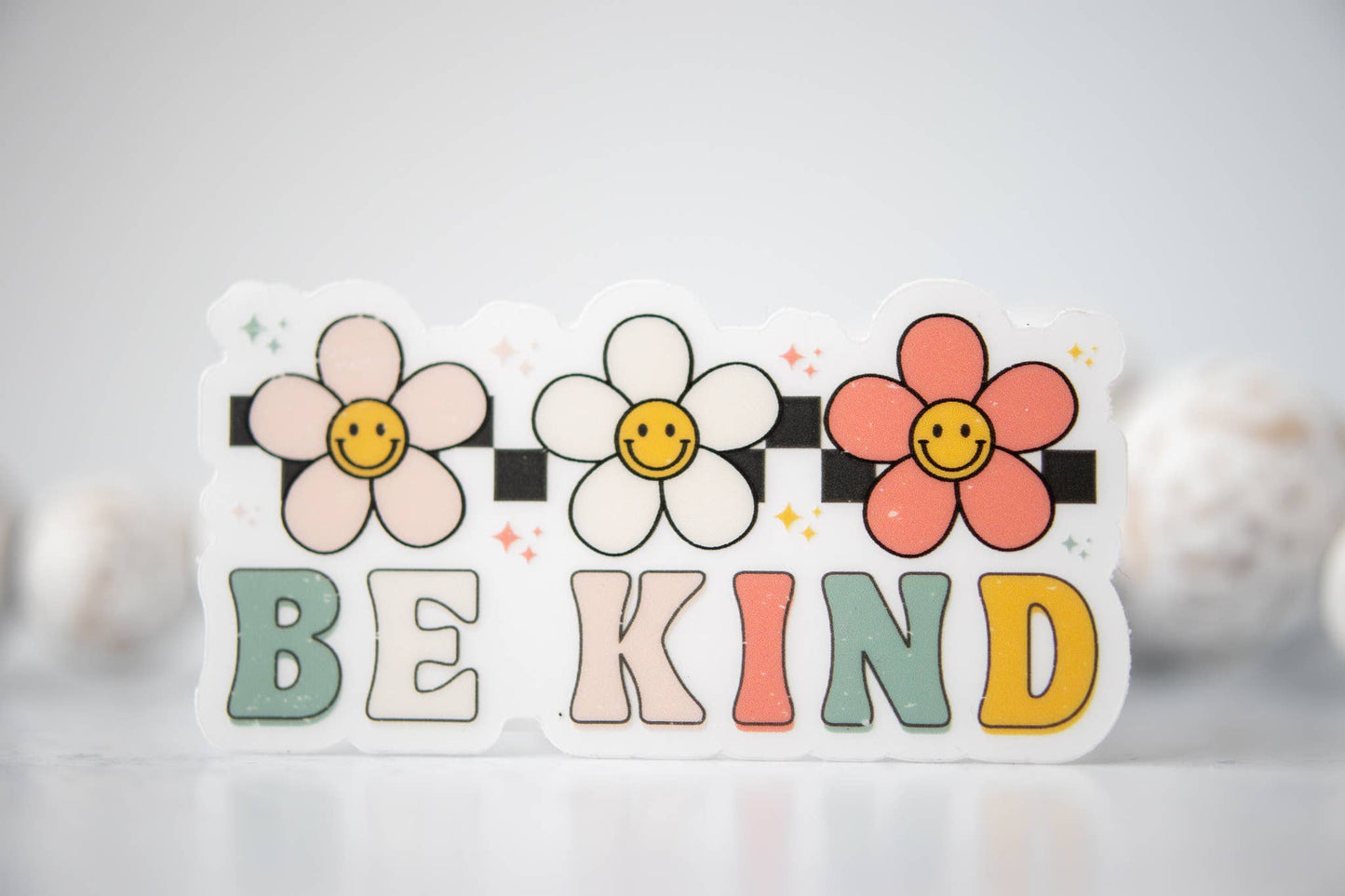 Be Kind Retro CLEAR 3'' Sticker