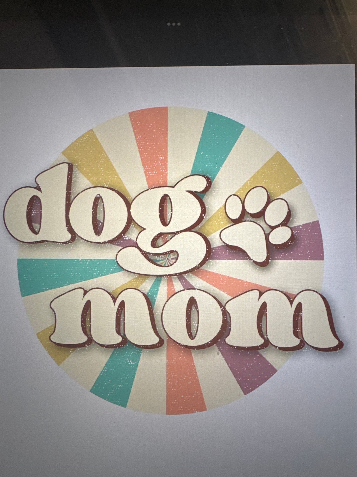 Dog Mom Vinyl, Sticker, 3x3 in