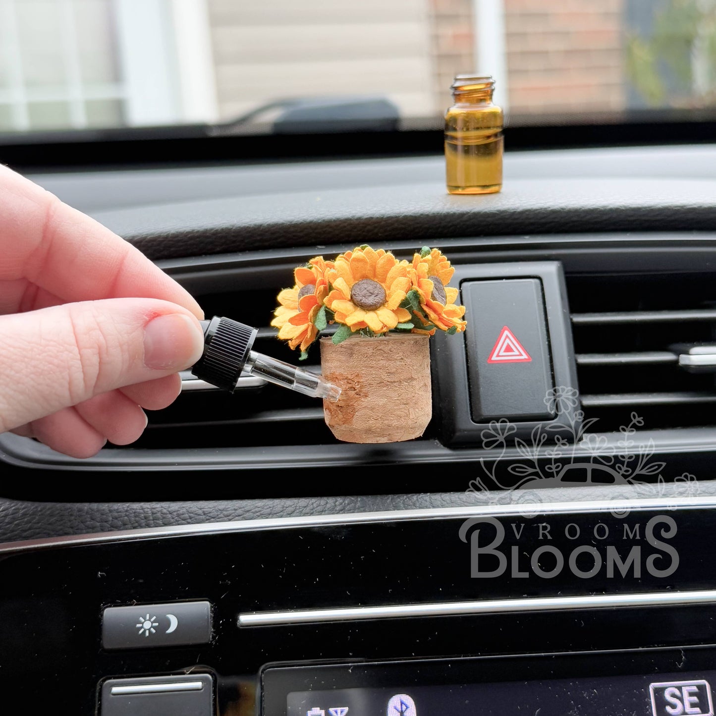 Sunflower Car Vent Clip Air Freshener Diffuser (Reusable)