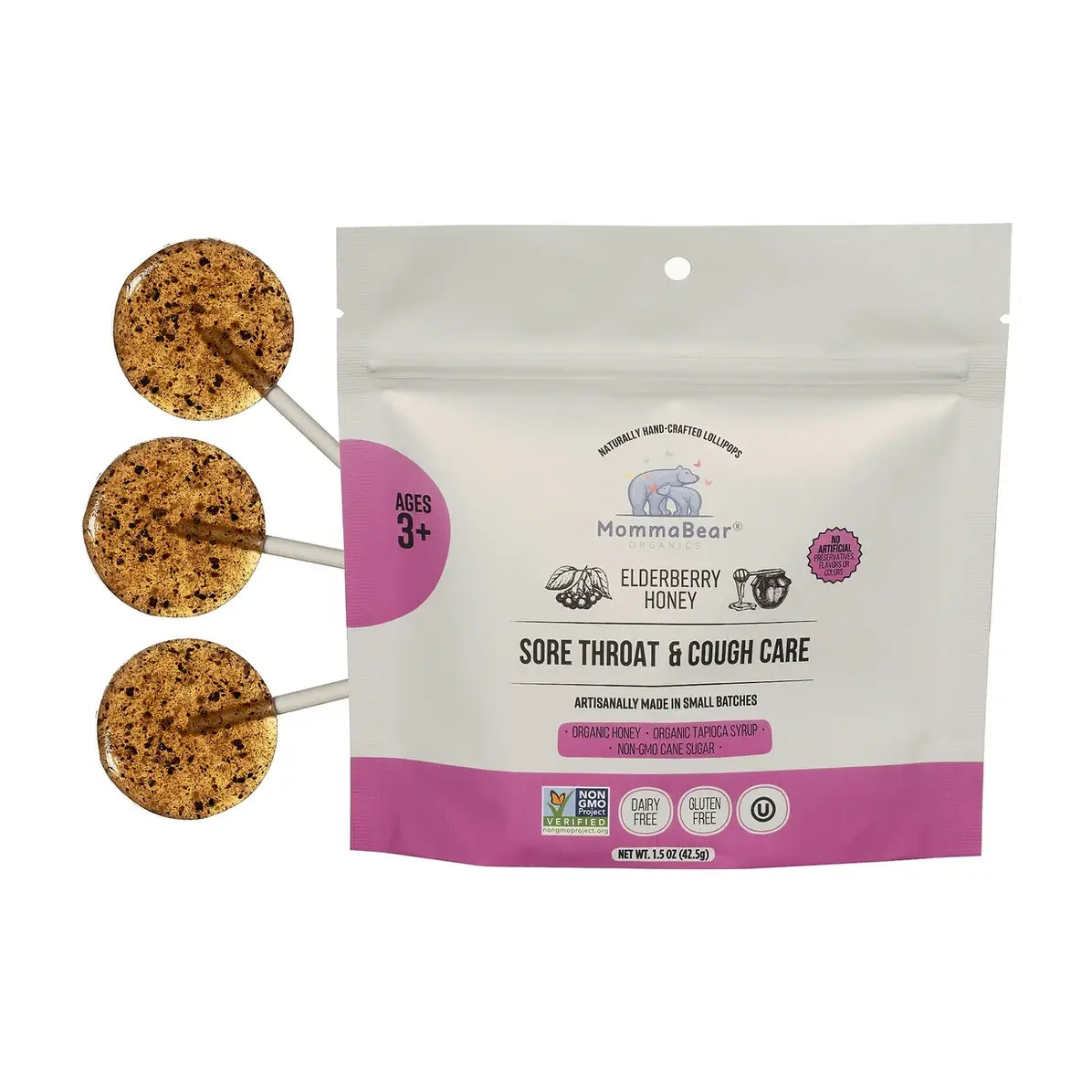 MommaBear Ailment Lollipops | Honey & Fruit