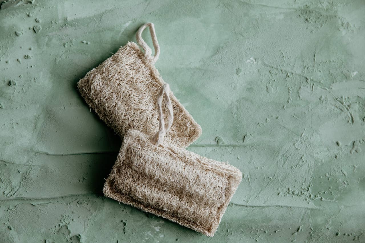 1 Natural Loofah Sponge | Doubled Layered | Plant-Based