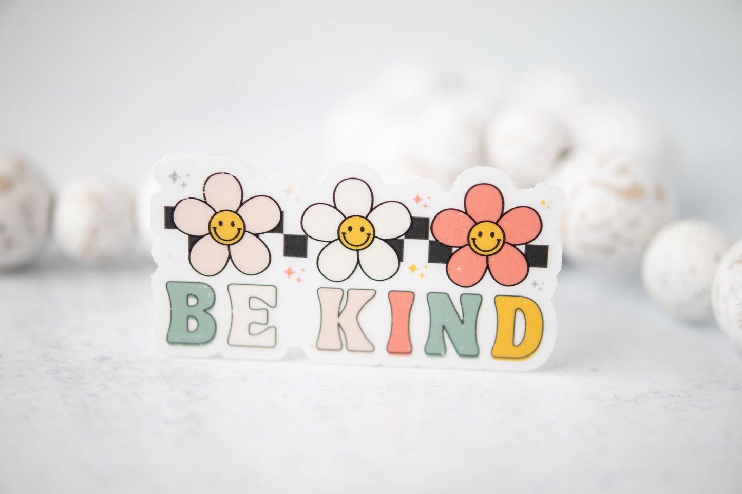 Be Kind Retro CLEAR 3'' Sticker