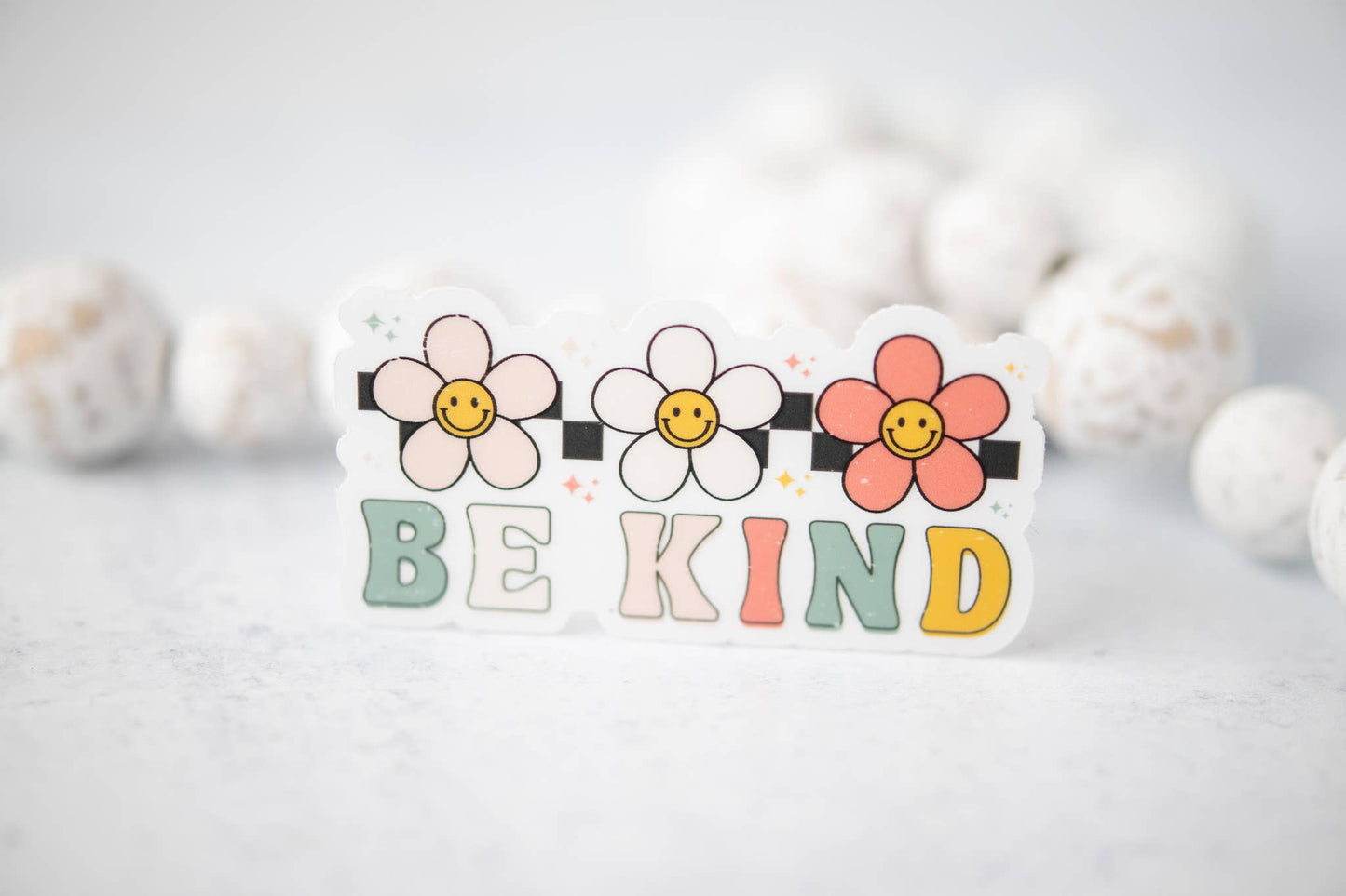 Be Kind Retro CLEAR 3'' Sticker