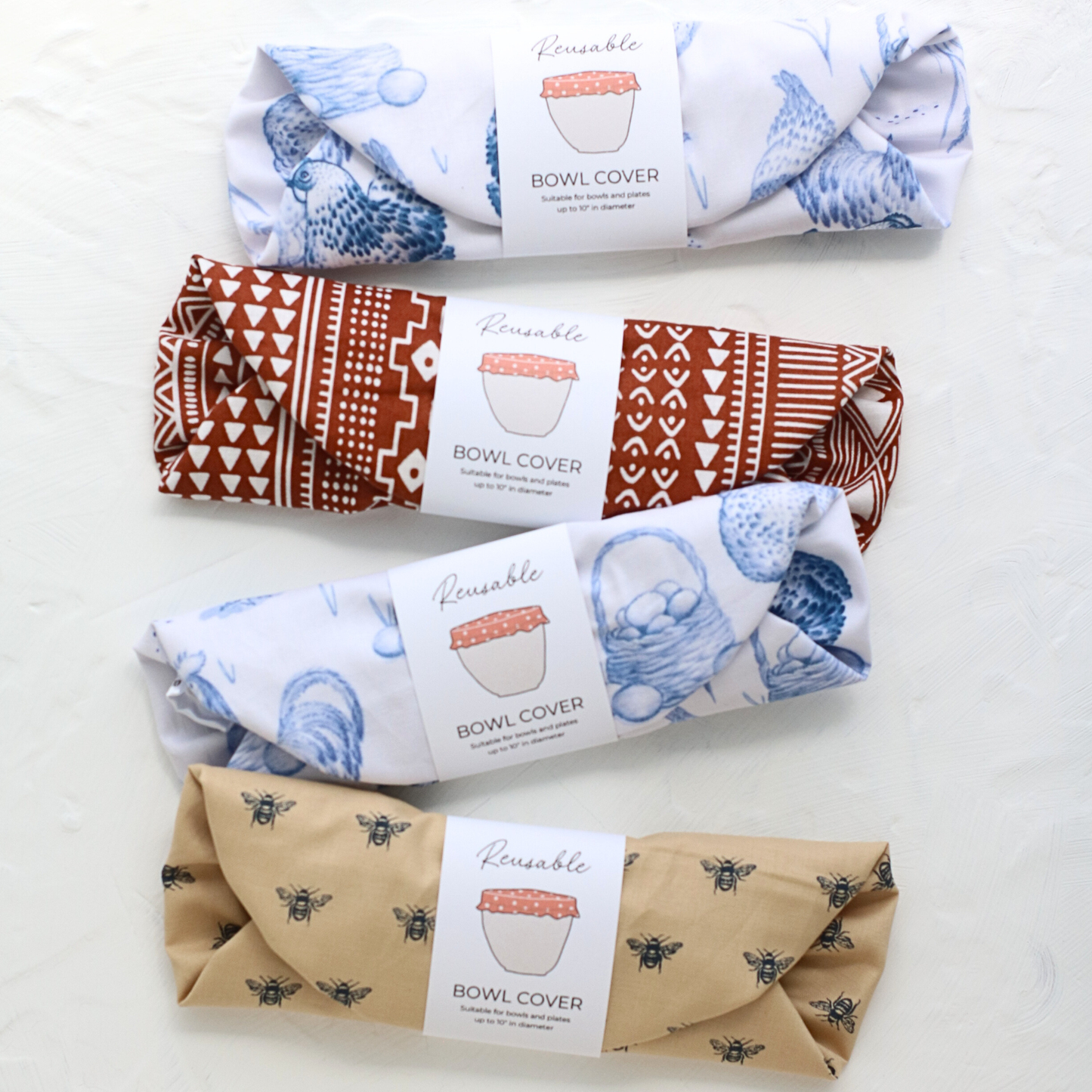 Reusable Cotton Bowl Cover ⋆ Motif Stripes