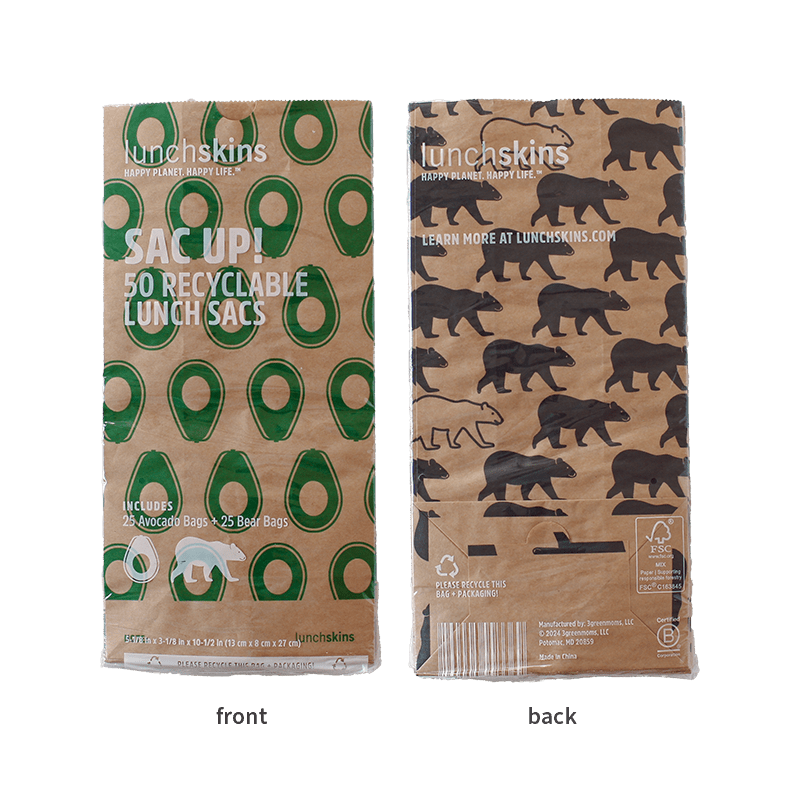 Recyclable Paper Lunch Sacs