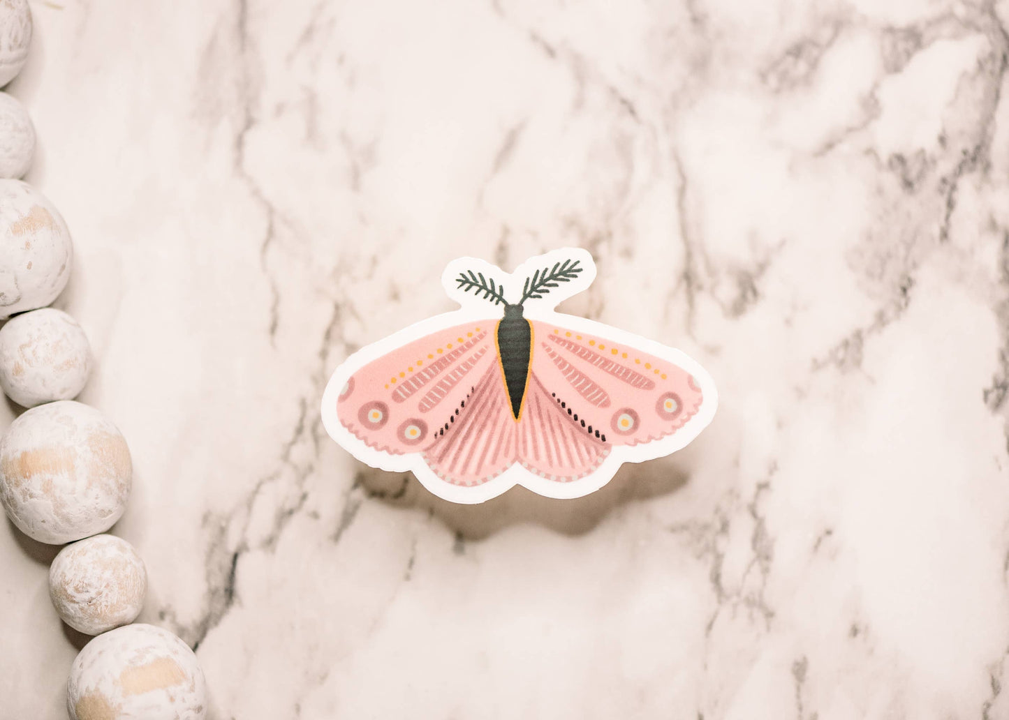 Rose Butterfly Clear, Vinyl Sticker, 3x3 in.