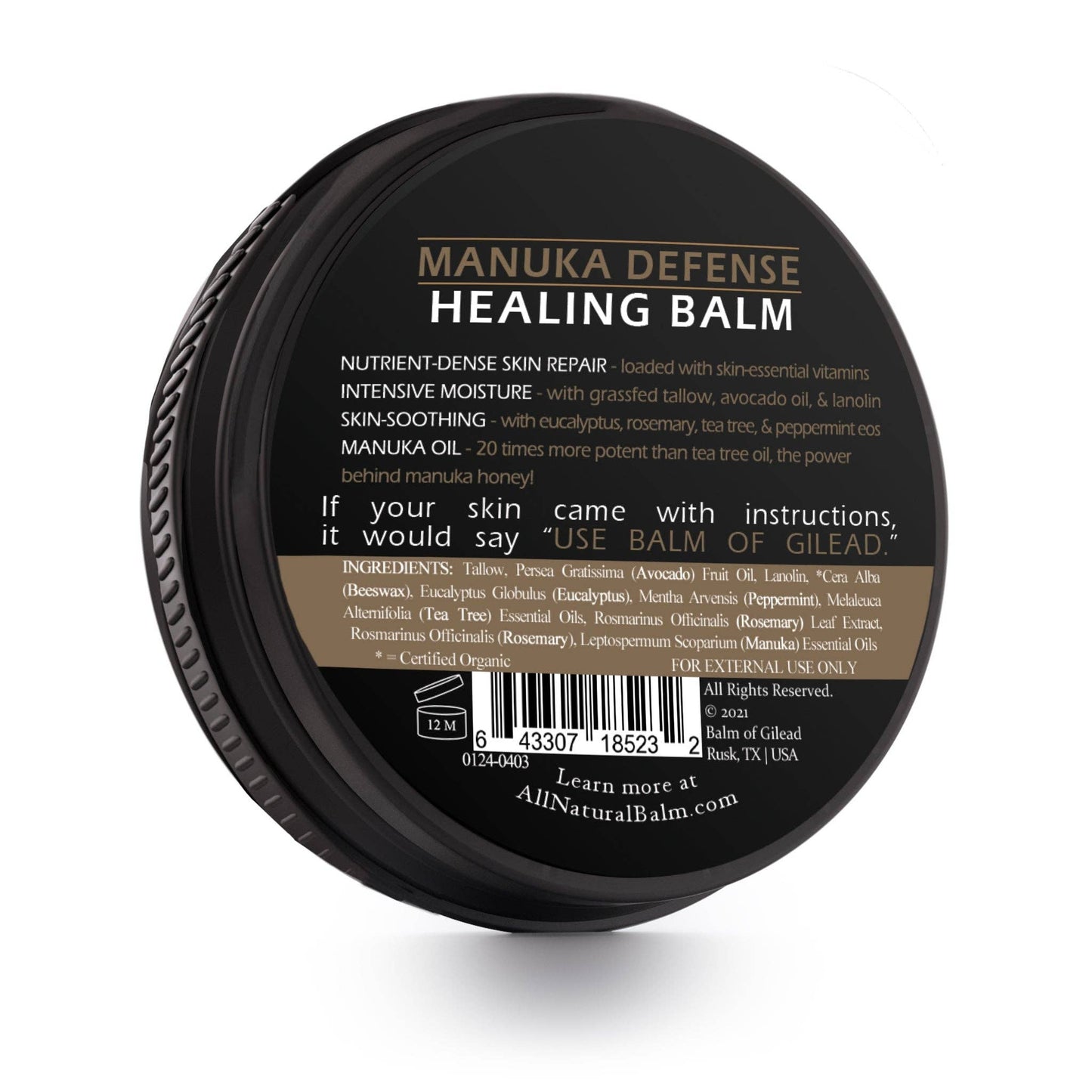 Manuka Defense Healing Balm, 2 oz