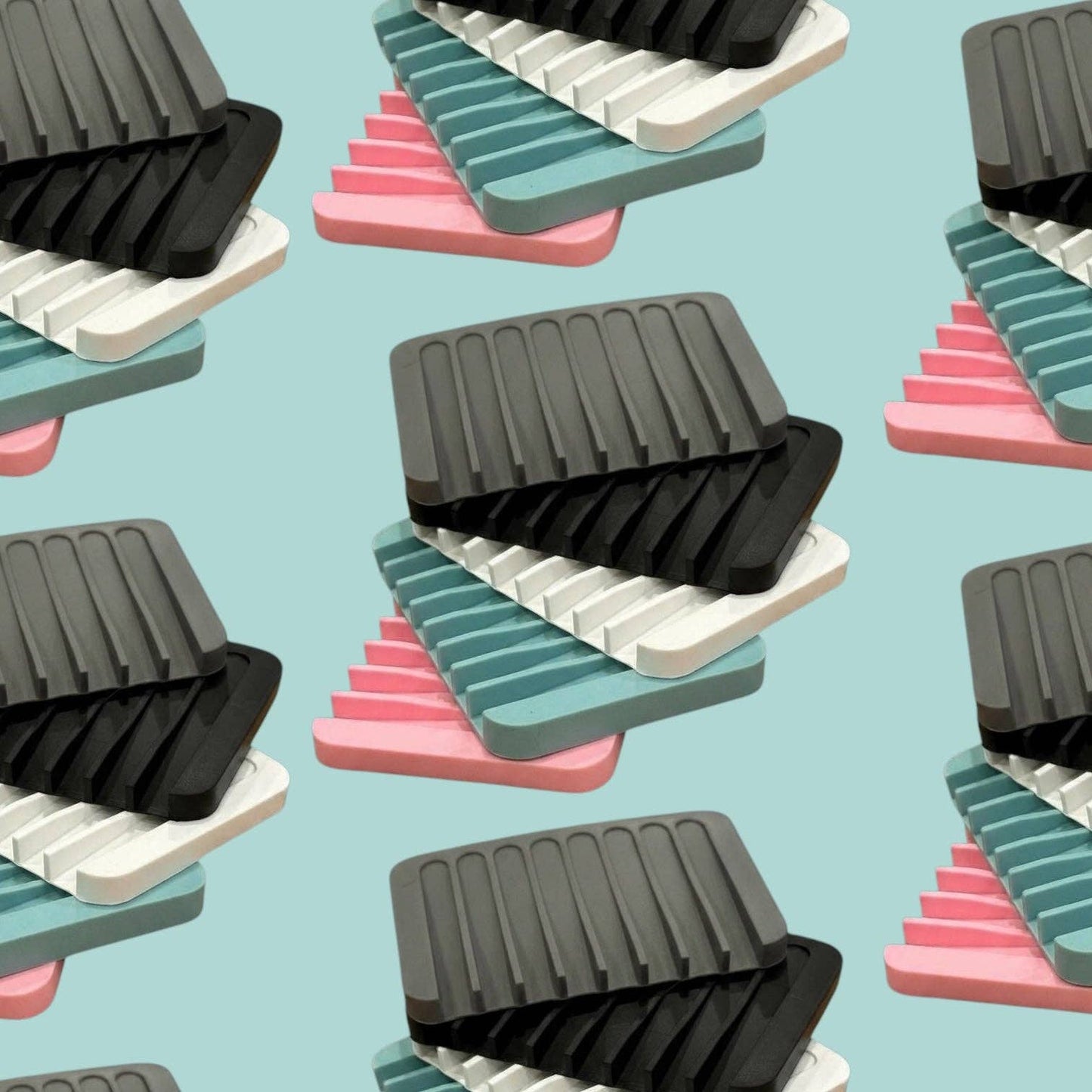 Self Draining Silicone Soap Dish: Modern Waterfall Design