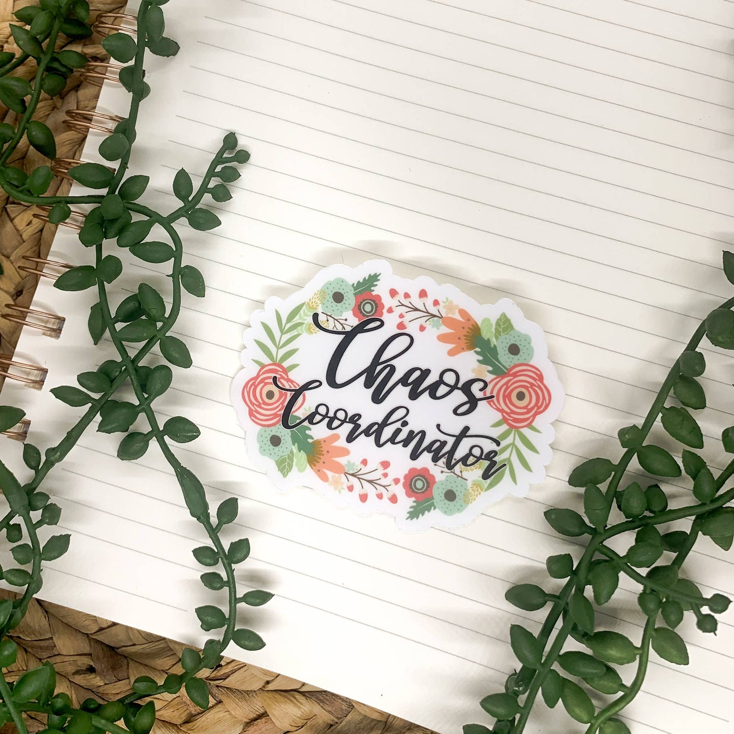 Chaos Coordinator Clear, Vinyl Sticker, 3x3 in.
