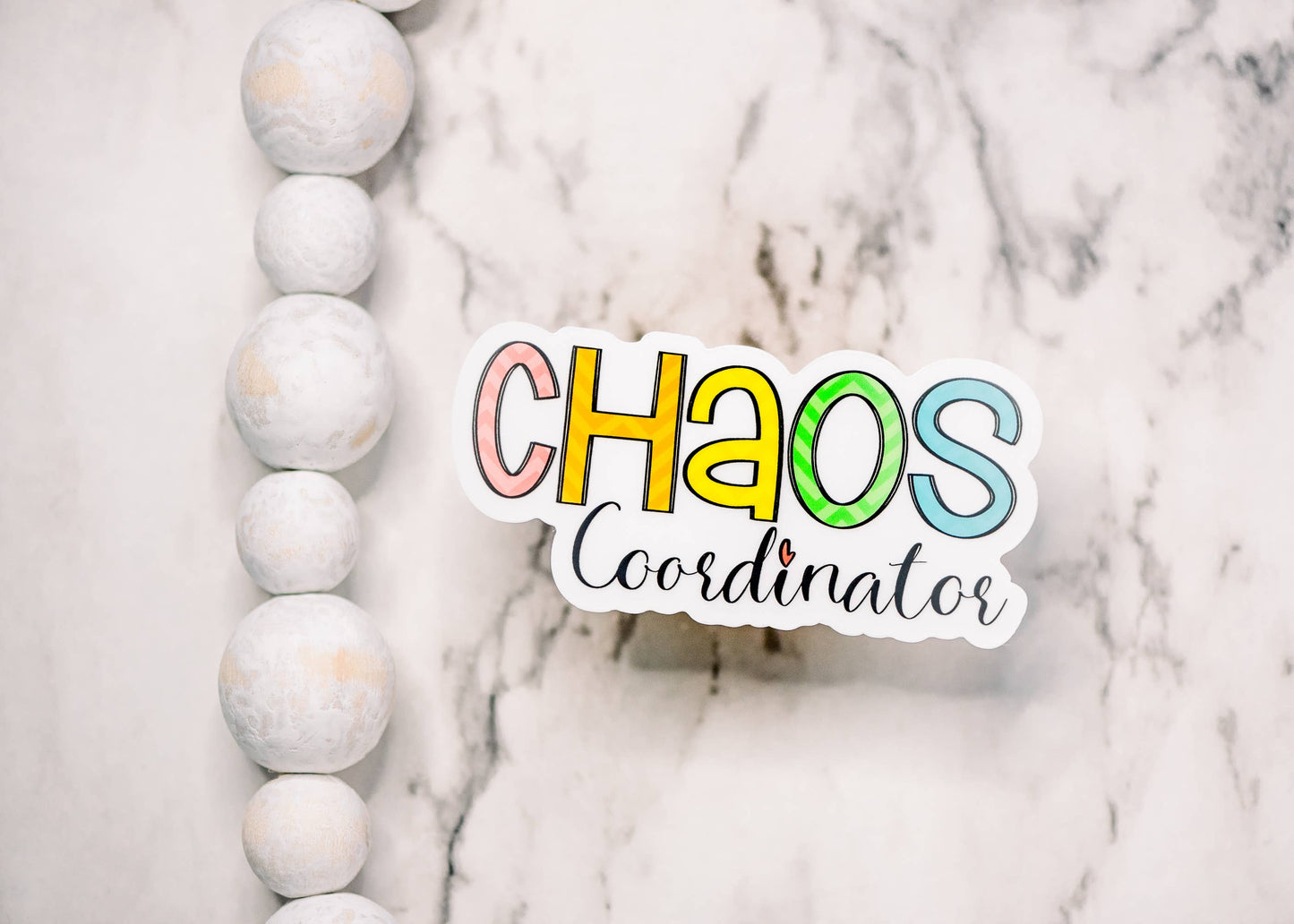 Chaos Coordination Clear, Vinyl Sticker, 3x3 in.