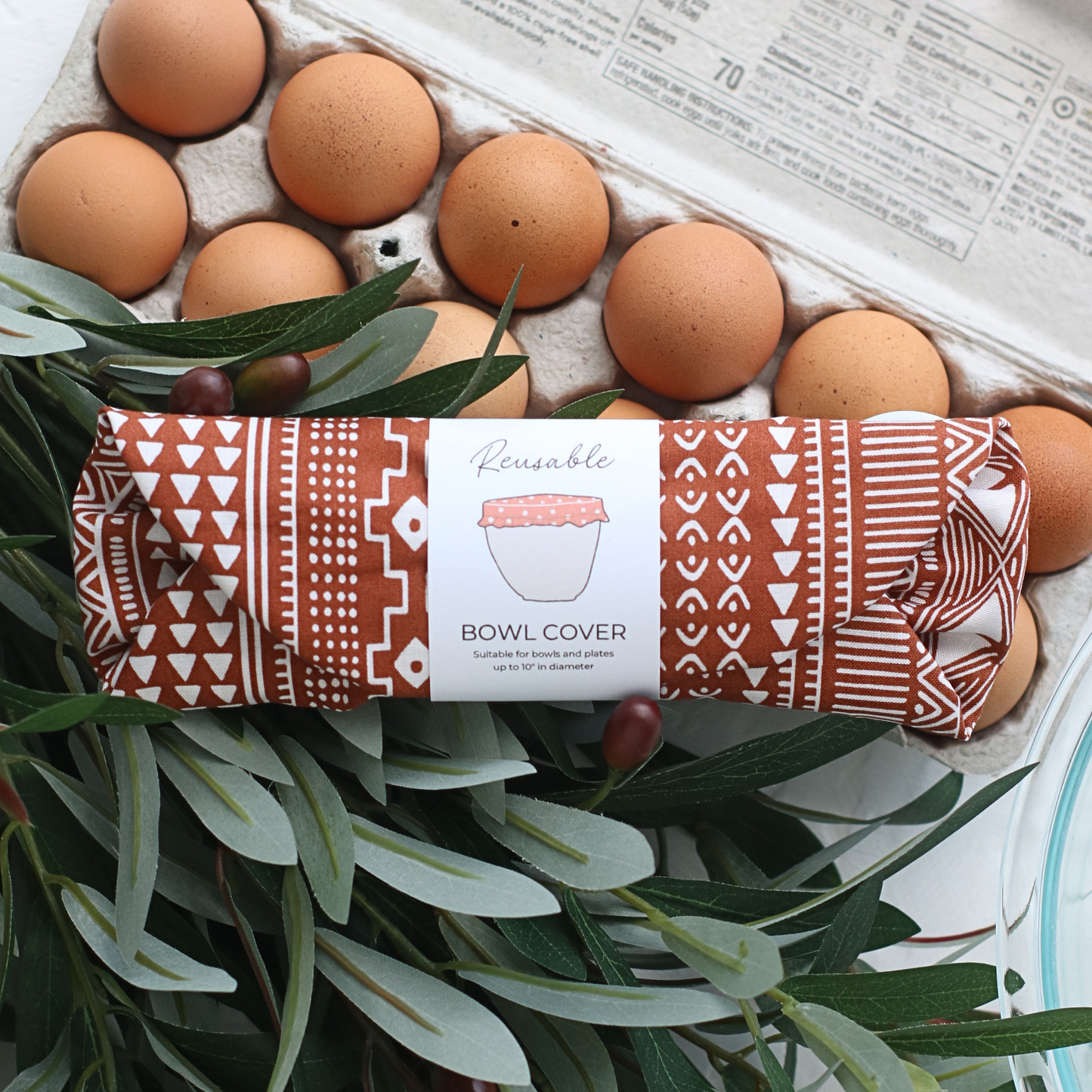 Reusable Cotton Bowl Cover ⋆ Motif Stripes