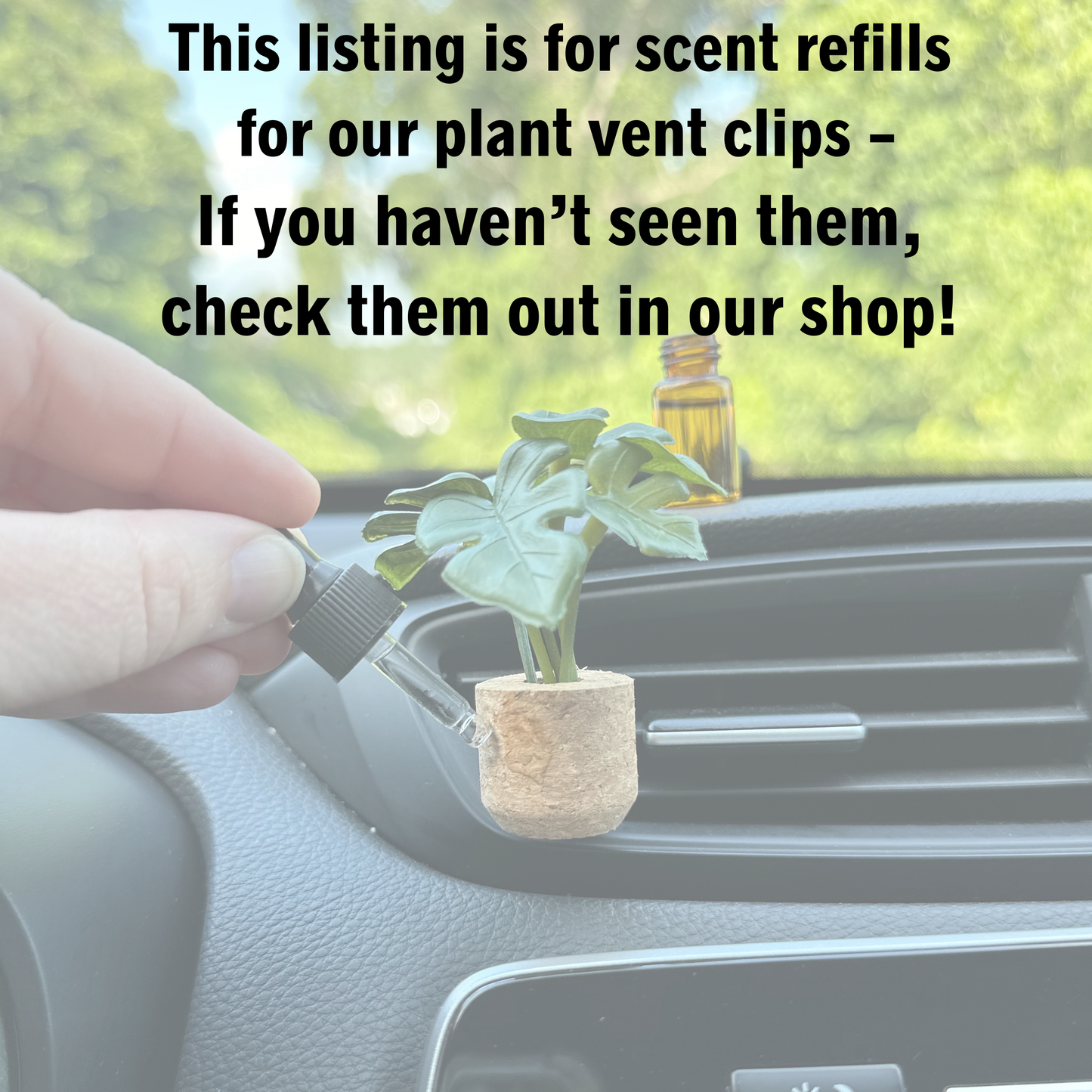 Plant Car Air Freshener Diffuser Refills - Refill Oils ONLY: *Peppermint Mocha*