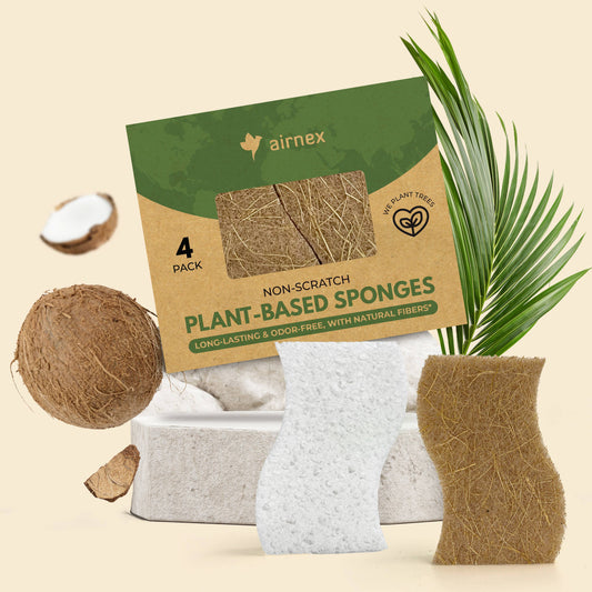 Eco Friendly Sponges for Cleaning - 4 Pack Dish Sponges