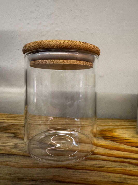 10oz glass w/ bamboo lid