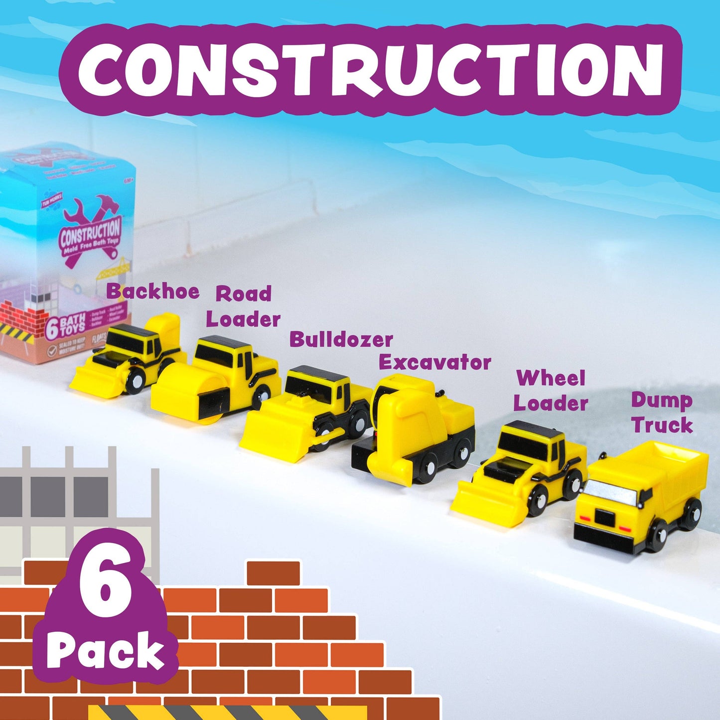 Tub Works® Construction™ Trucks Mold Free