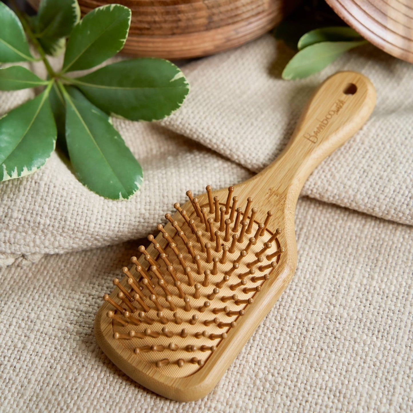 Bamboo Paddle Hairbrush | Small Paddle | Stocking Stuffer