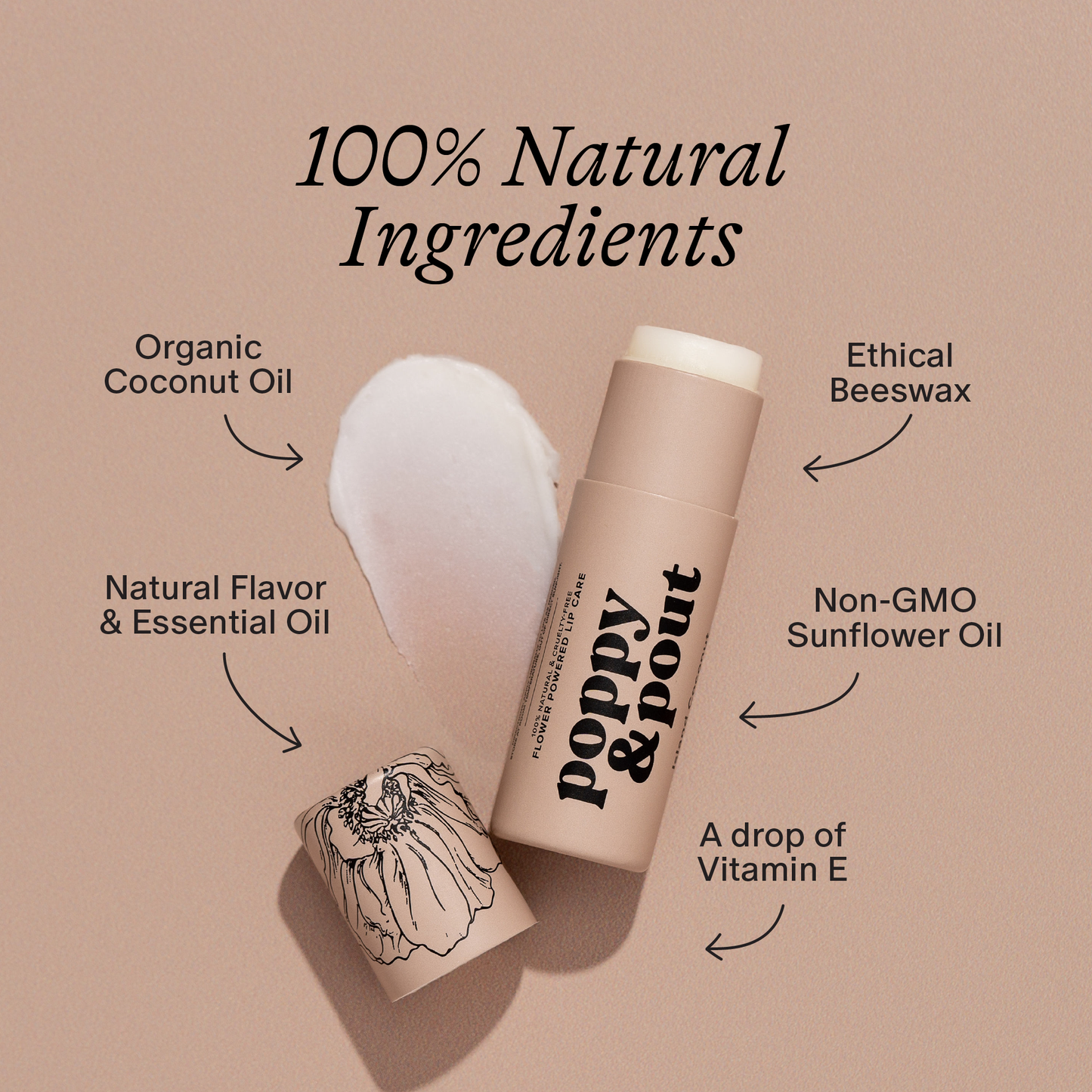Poppy & Pout Lip Balm - Island Coconut