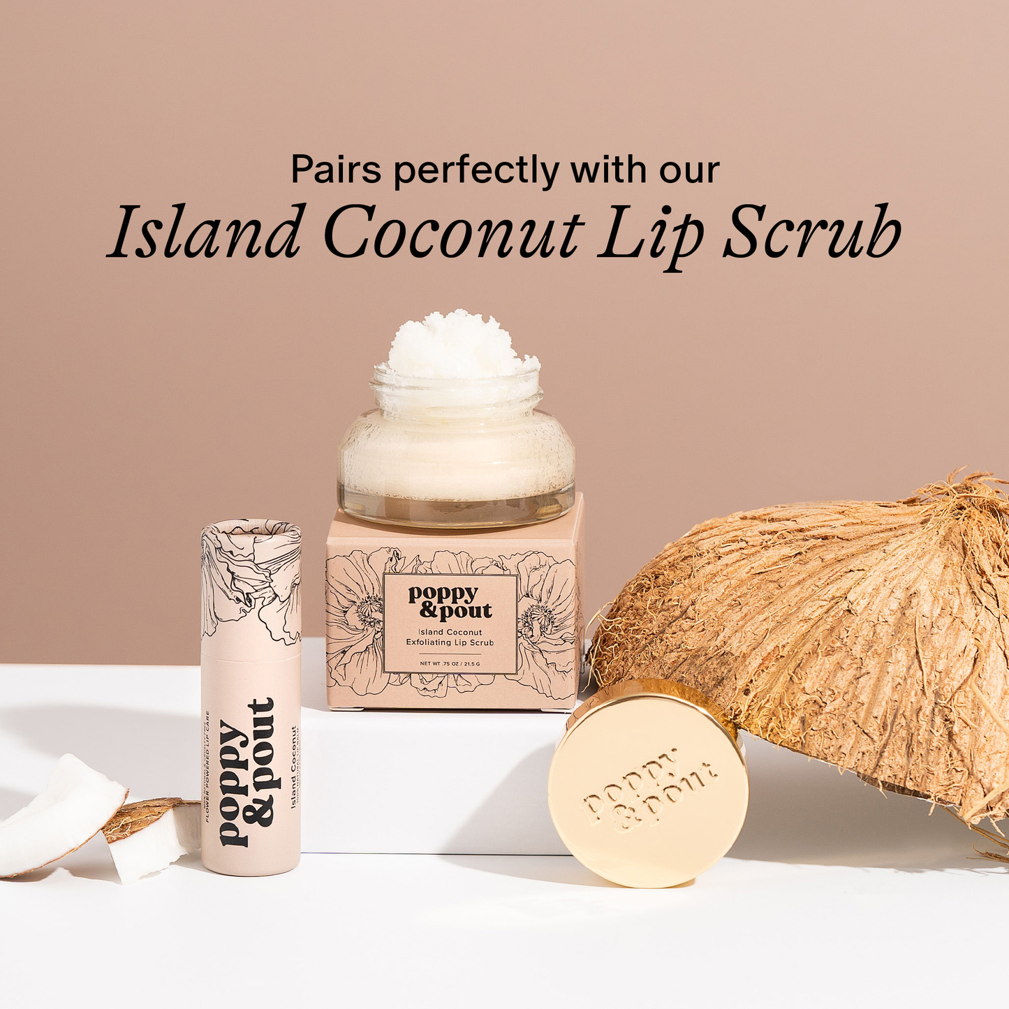 Poppy & Pout Lip Balm - Island Coconut