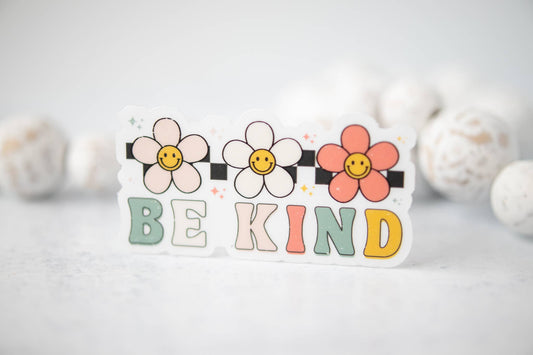 Be Kind Retro CLEAR 3'' Sticker