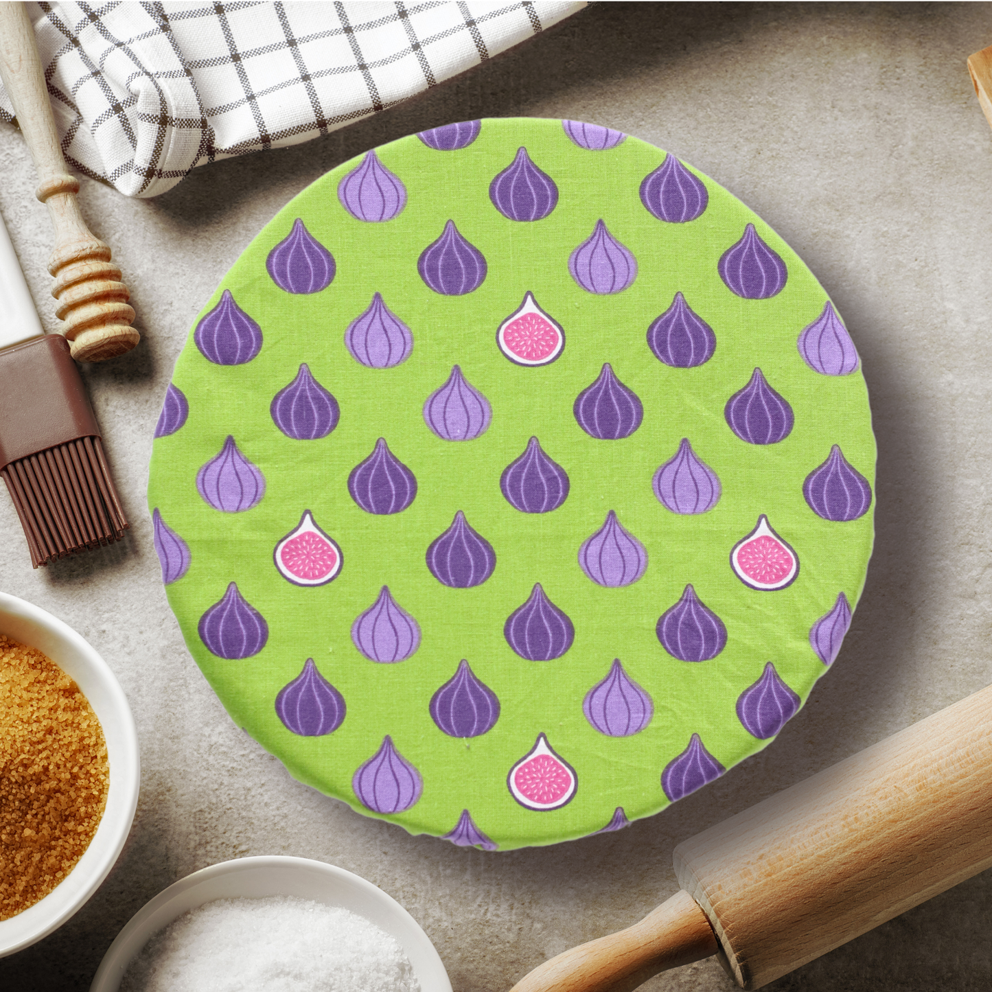 Reusable Bowl and Plate Cover ⋆ Figs | 100% Cotton Fabric