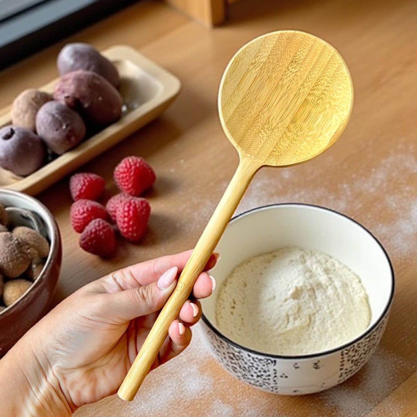 Bamboo Serving Spoon | Circle