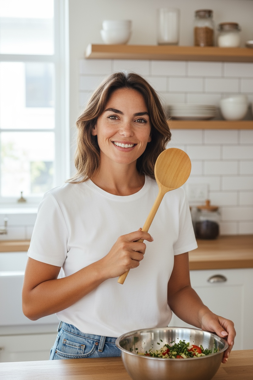 Bamboo Serving Spoon | Circle