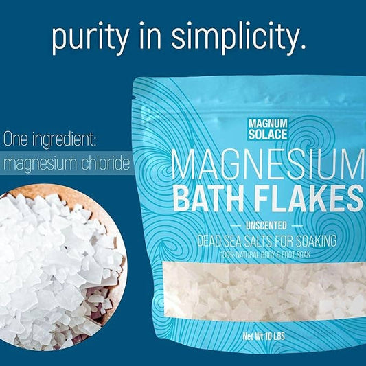 Magnesium Bath Flakes, Dead Sea Bath Salts