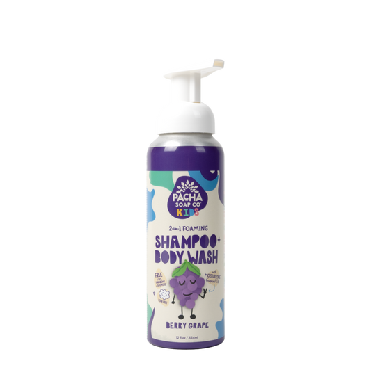 2-in-1 Foaming, Shampoo + Body Wash Berry Grape | 12 FL OZ