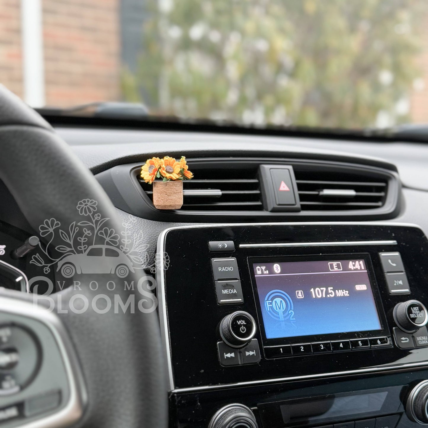 Sunflower Car Vent Clip Air Freshener Diffuser (Reusable)